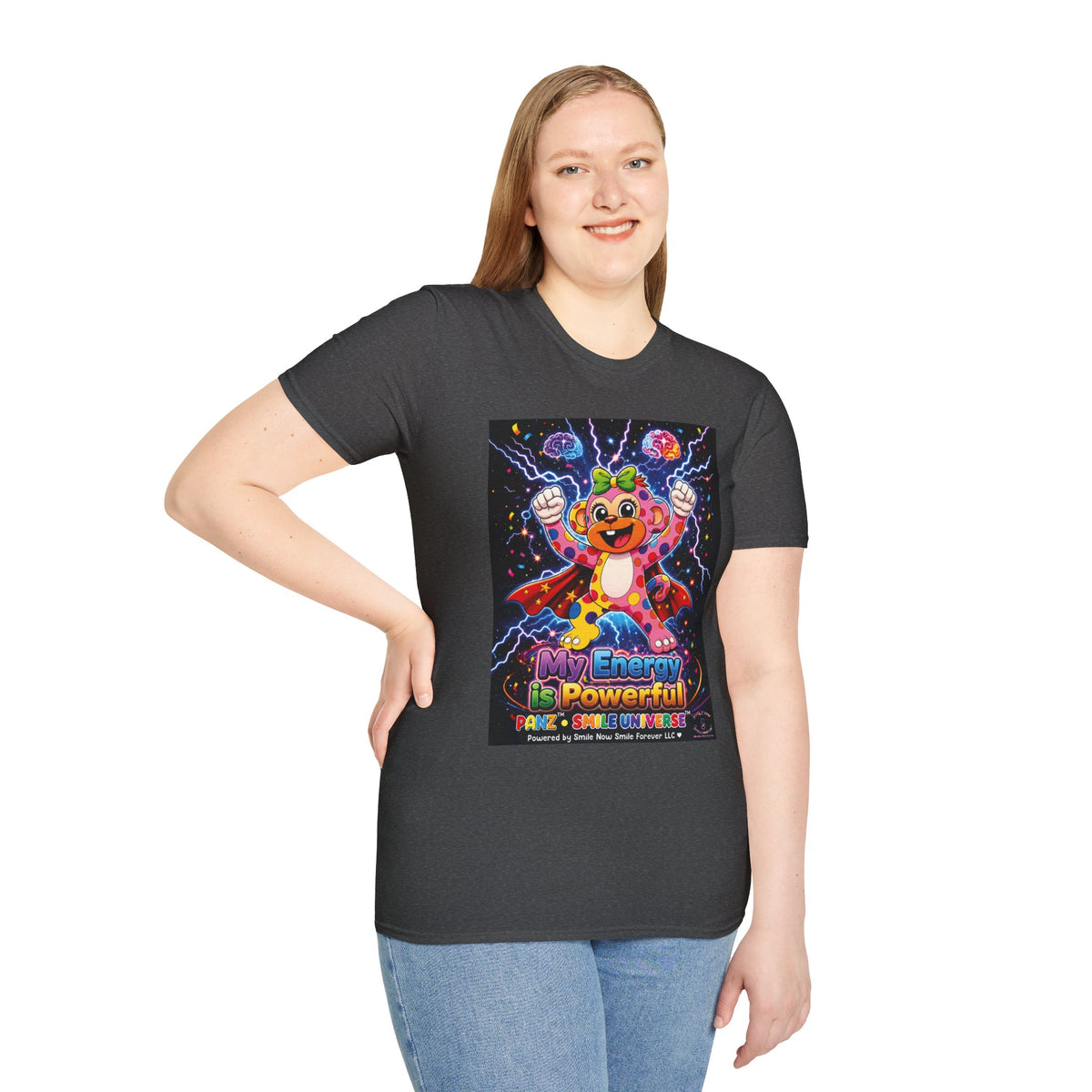 Panz™ Unisex Softstyle T-Shirt  for Adult– "My Energy is Powerful" Graphic Tee | Smile Universe Collection