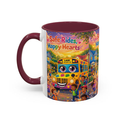 Lani™ Colorful Mug (11oz & 15oz) – "Safe Rides, Happy Hearts" Graphic