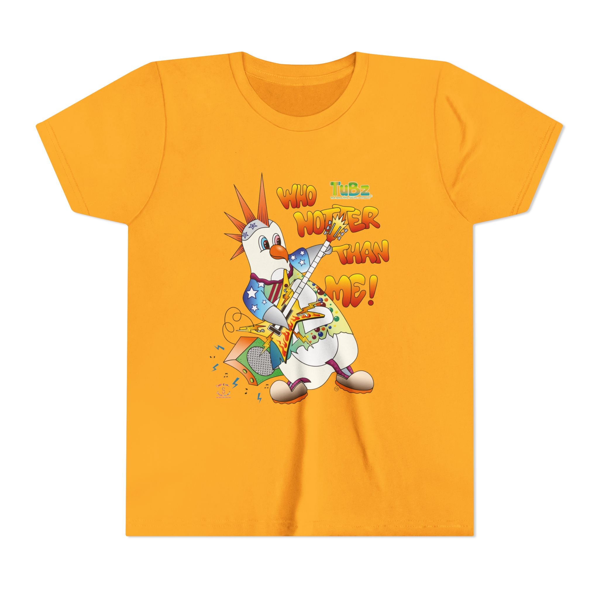 TuBz™ Rockstar Kids T-Shirt - "Who Hotter Than Me!" Graphic Tee | Smile Universe TuBz4Kidz Collection