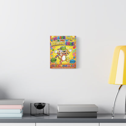 Potz™ Matte Canvas, Stretched 1.25" – "My ADHD Brain is Full of Brilliant Ideas!" Graphic Wall Art | Smile Universe Collection
