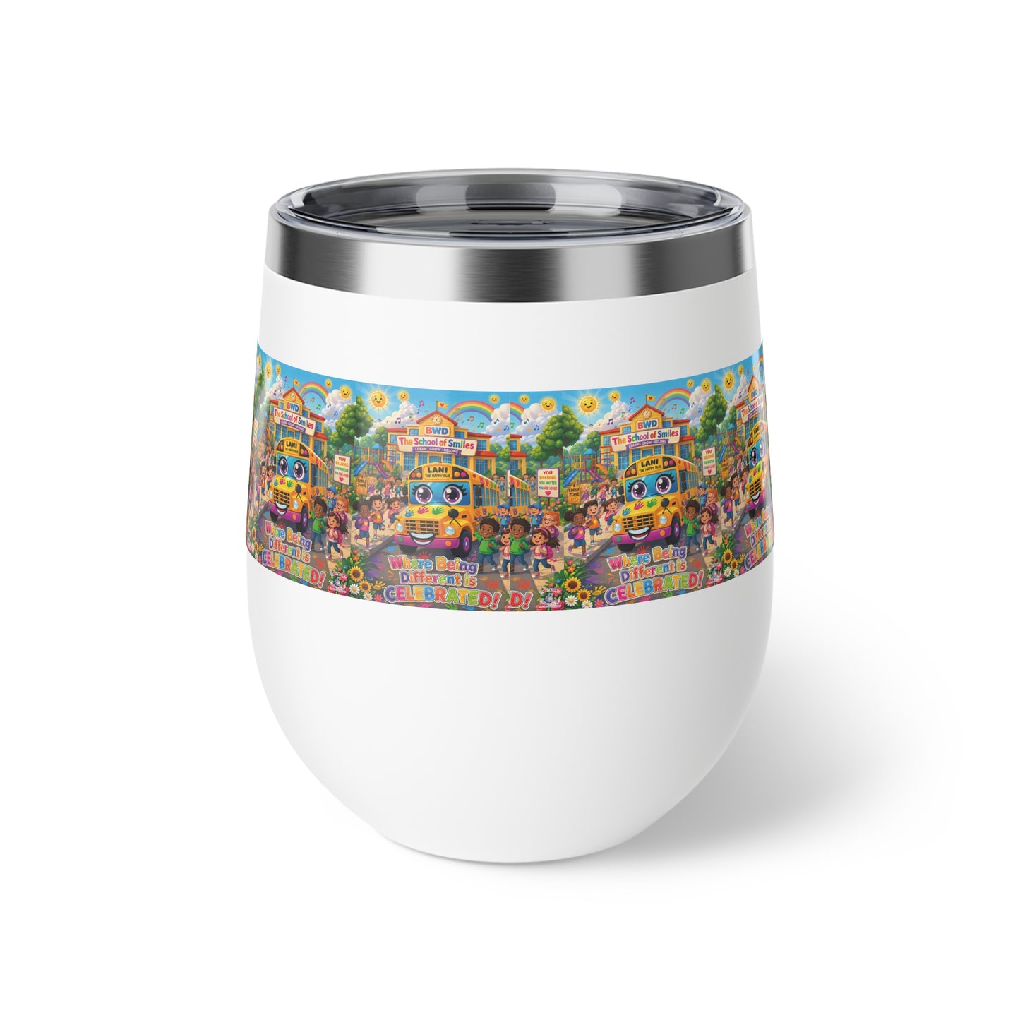 Lani™ 12oz Copper Vacuum Insulated Cup – "Where Being Different is CELEBRATED!" Graphic