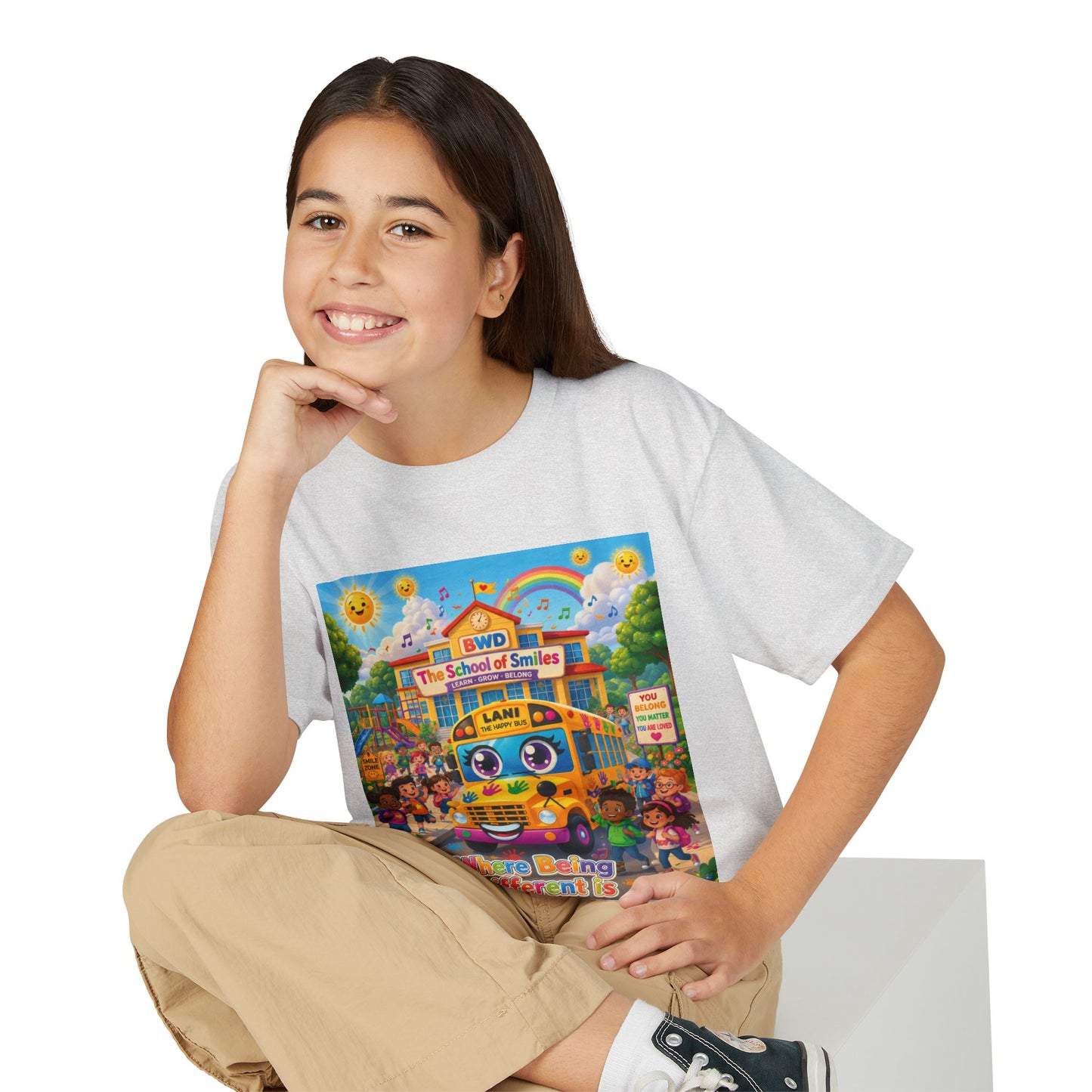 Lani™ Youth DryBlend® T-Shirt – "Where Being Different is CELEBRATED!" Graphic Shirt