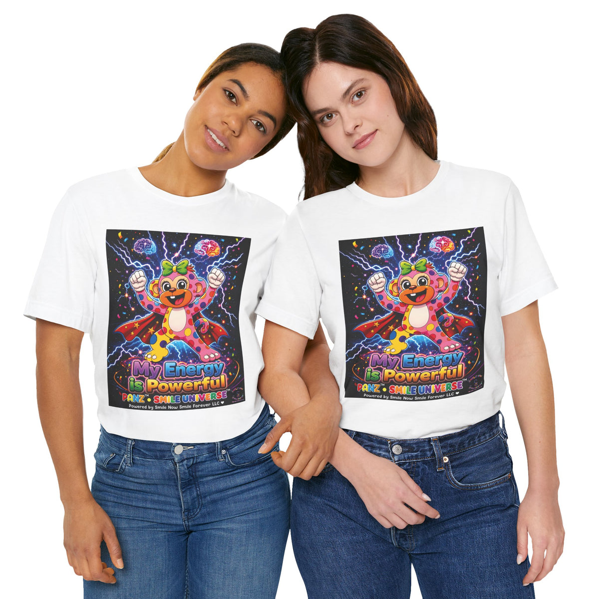 Panz™ Unisex Jersey Short Sleeve Tee For Adult– "My Energy is Powerful" Graphic Tee | Smile Universe Collection