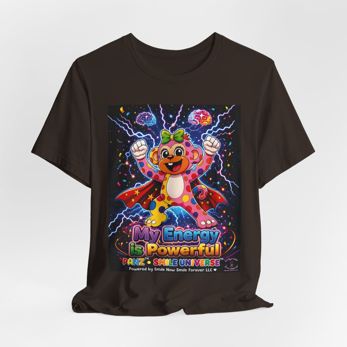 Panz™ Unisex Jersey Short Sleeve Tee For Adult– "My Energy is Powerful" Graphic Tee | Smile Universe Collection