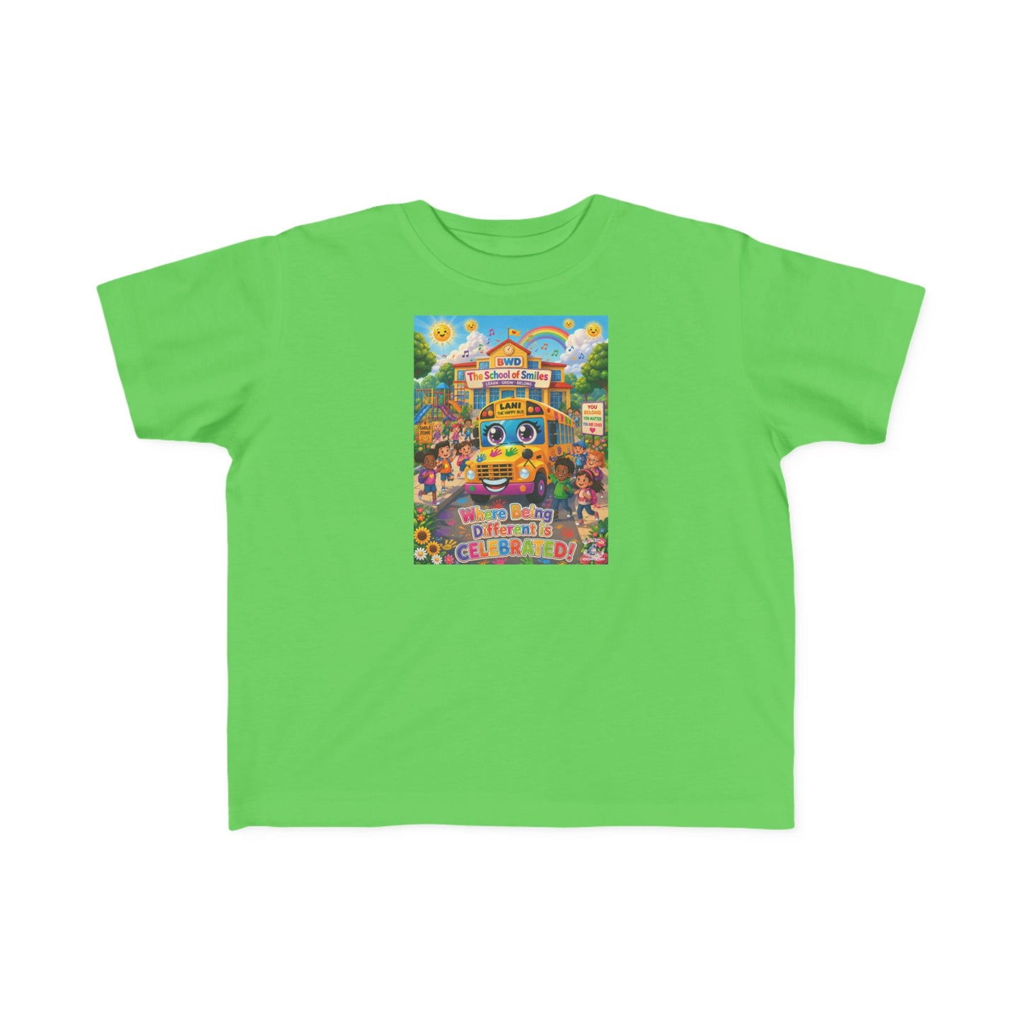 Lani™ Toddler's Fine Jersey Tee – "Where Being Different is CELEBRATED!" Graphic Shirt