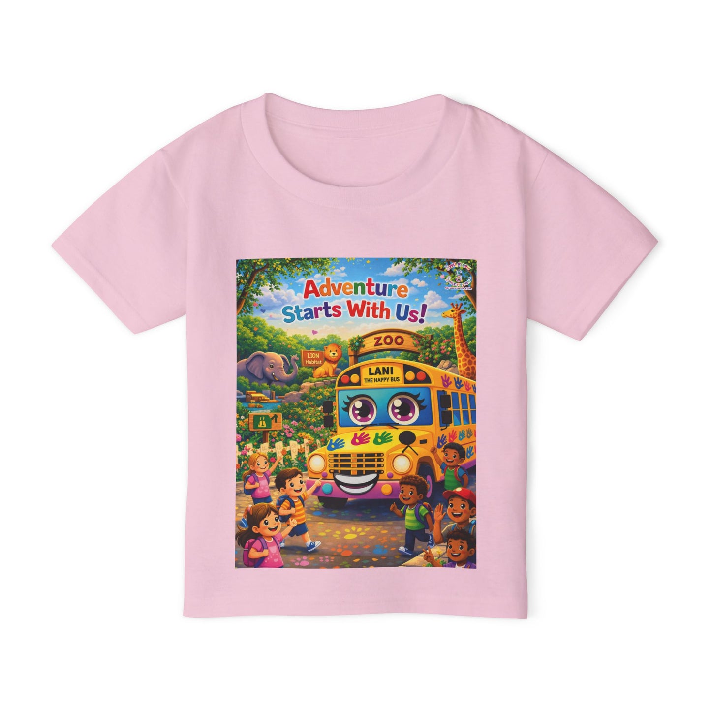 Lani™ Heavy Cotton™ Toddler T-Shirt – "Adventure Starts With Us!" Graphic