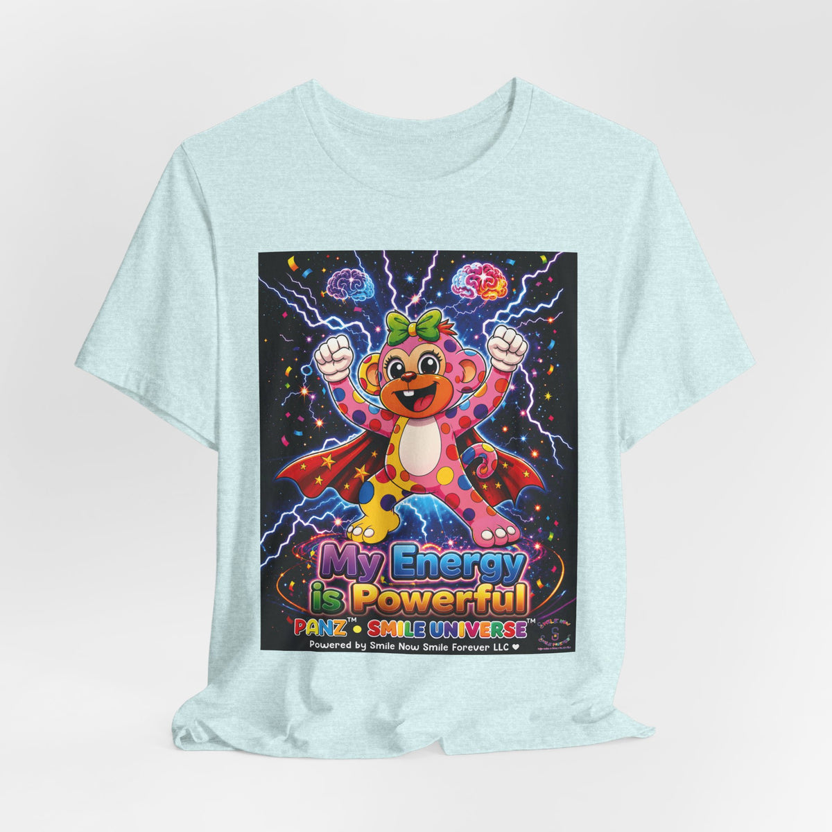 Panz™ Unisex Jersey Short Sleeve Tee For Adult– "My Energy is Powerful" Graphic Tee | Smile Universe Collection