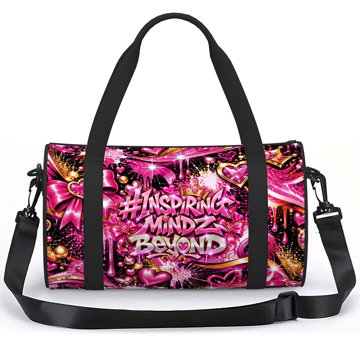 BWD “Inspiring Mindz Beyond™” AOP Mini Duffle Bag
