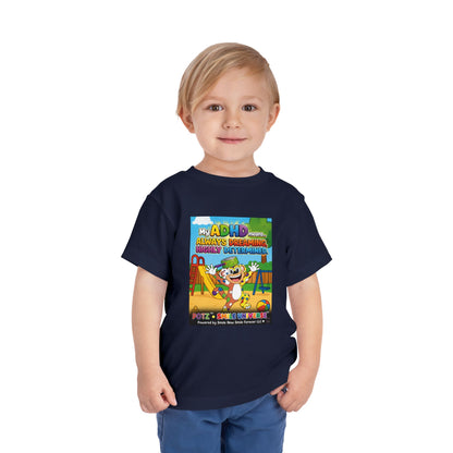 Potz™ Toddler Short Sleeve Tee – "My ADHD Means Always Dreaming, Highly Determined" Graphic Tee | Smile Universe Collection