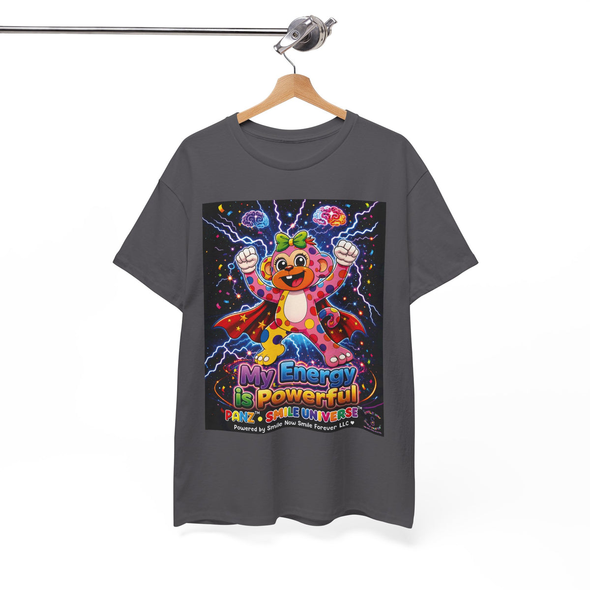 Panz™ Unisex Heavy Cotton™ Tee For Adult – "My Energy is Powerful" Graphic Tee | Smile Universe Collection
