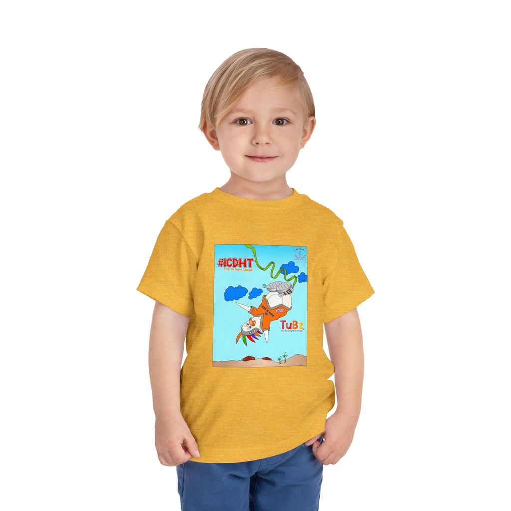 TuBz™ "I Can Do Hard Things" Toddler T-Shirt | Toddler Short Sleeve Tee  - Positive Kids Graphic Tee