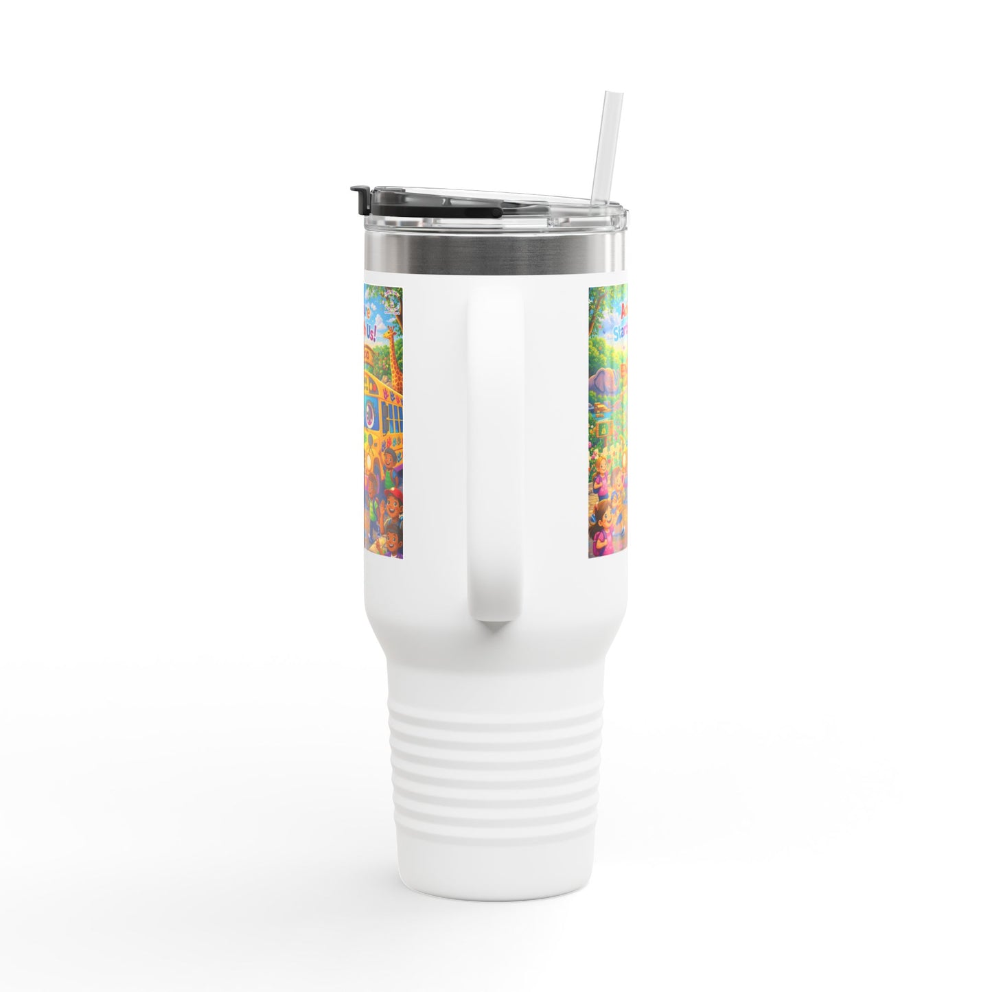 Lani™ 40oz Insulated Travel Mug – "Adventure Starts With Us!" Graphic