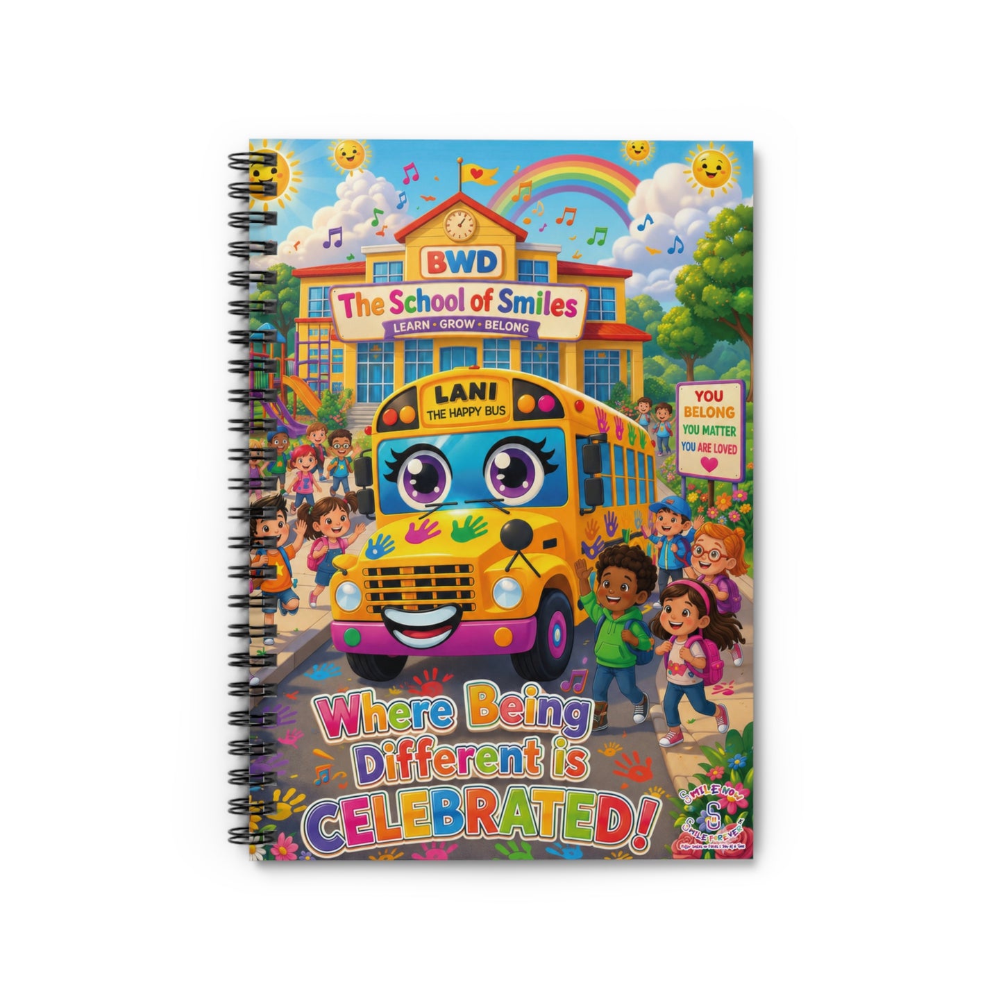 Lani™ Spiral Notebook – Ruled Line | "Where Being Different is CELEBRATED!" Graphic