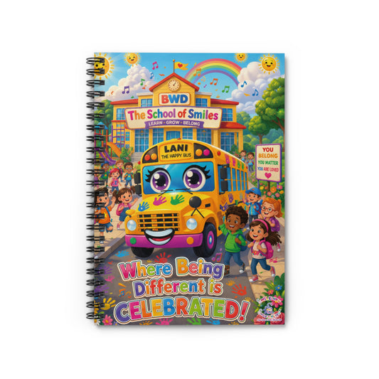 Lani™ Spiral Notebook – Ruled Line | "Where Being Different is CELEBRATED!" Graphic
