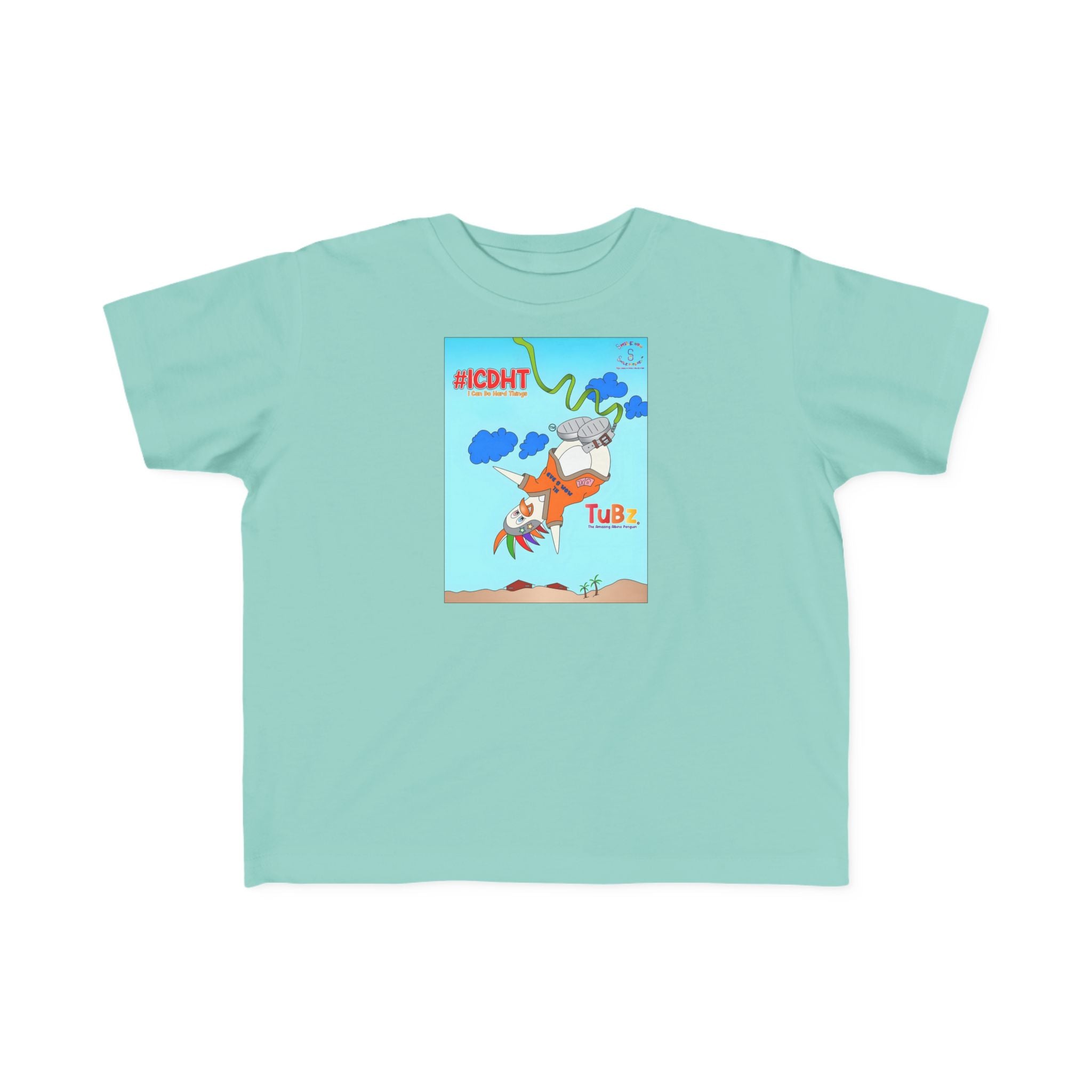 TuBz™ "I Can Do Hard Things" Toddler T-Shirt | Toddler's Fine Jersey Tee  - Positive Kids Graphic Tee