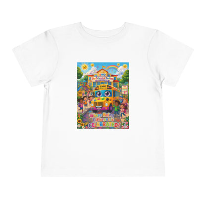 Lani™ Toddler Short Sleeve Tee – "Where Being Different is CELEBRATED!" Graphic Shirt