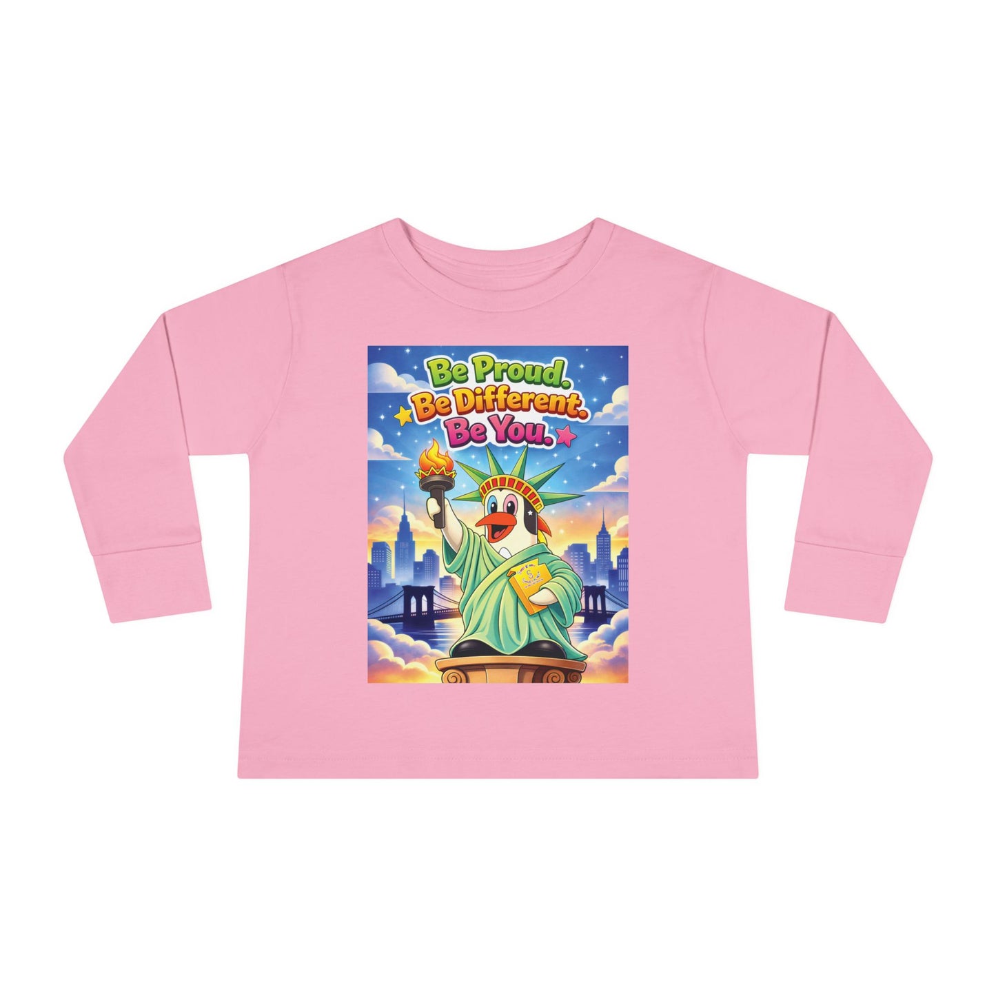 TuBz™ "Be Proud. Be Different. Be You." Toddler T- Shirt - Inspirational Kids Tee