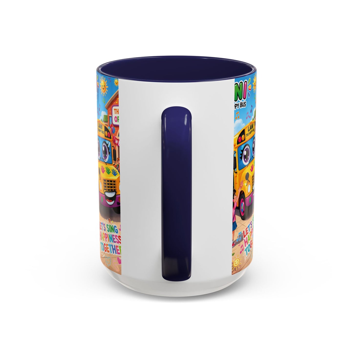 Lani™ Accent Coffee Mug (11oz & 15oz) – "Let's Sing Happiness Together!" Graphic