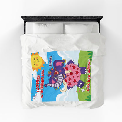 Piklez™ Velveteen Plush Blanket – "Destined to Shine" Graphic | Smile Universe Collection