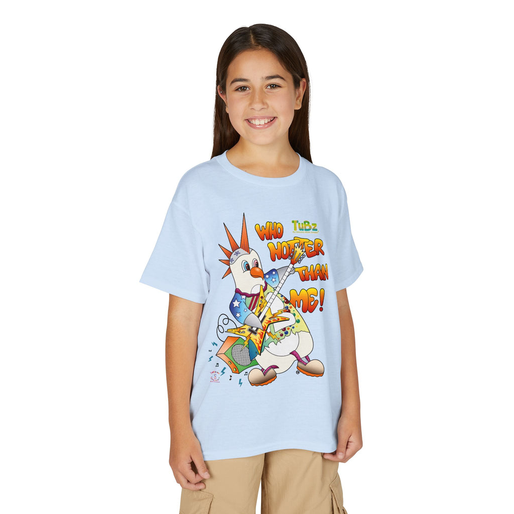 TuBz™ Rockstar Kids T-Shirt - "Who Hotter Than Me!" Graphic Tee | Smile Universe TuBz4Kidz Collection