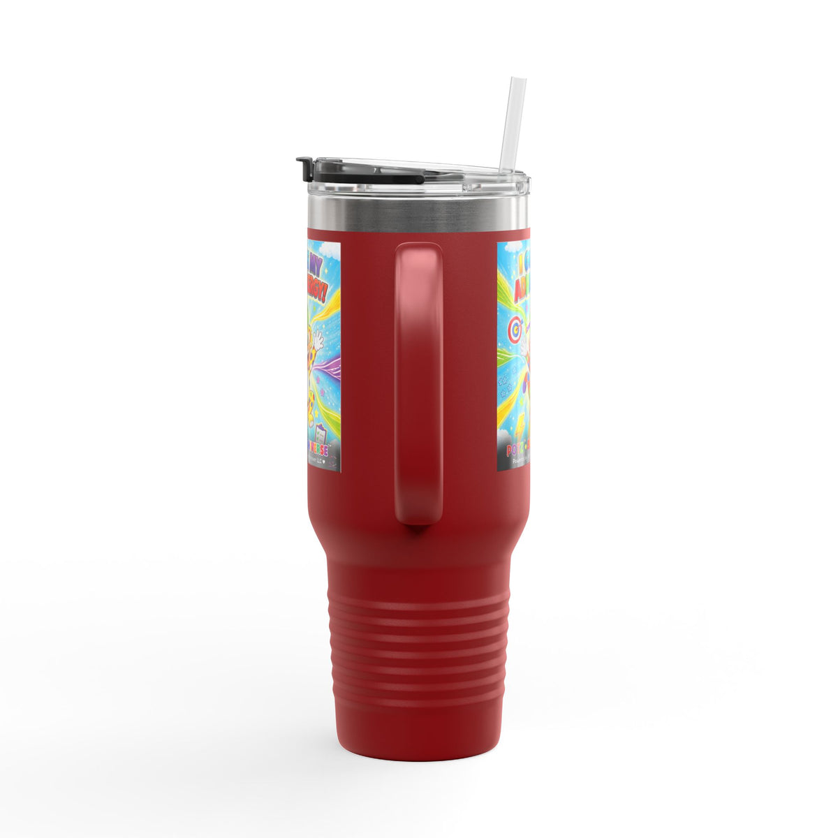 Potz™ Insulated Travel Mug 40oz – "I Guide My ADHD Energy!" Graphic Tumbler | Smile Universe Collection