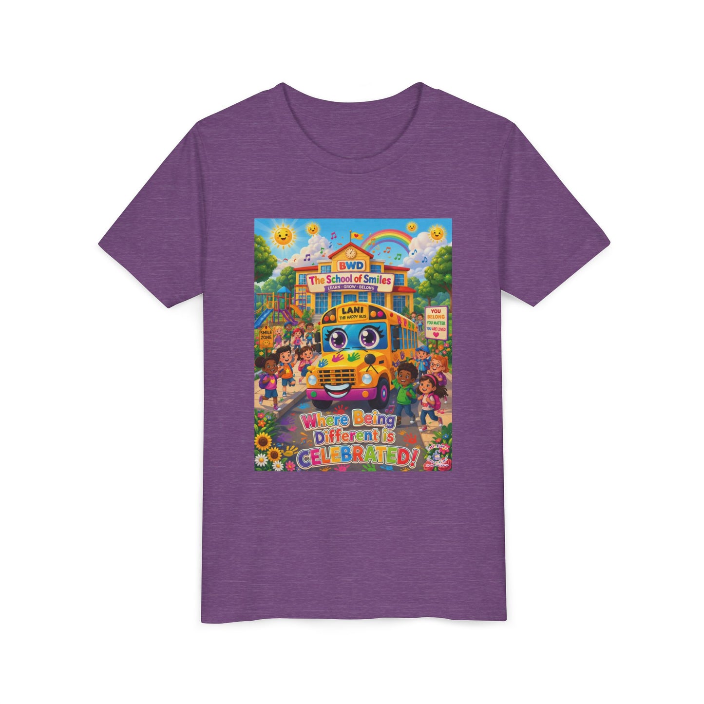 Lani™ Youth Short Sleeve Tee – "Where Being Different is CELEBRATED!" Graphic Shirt