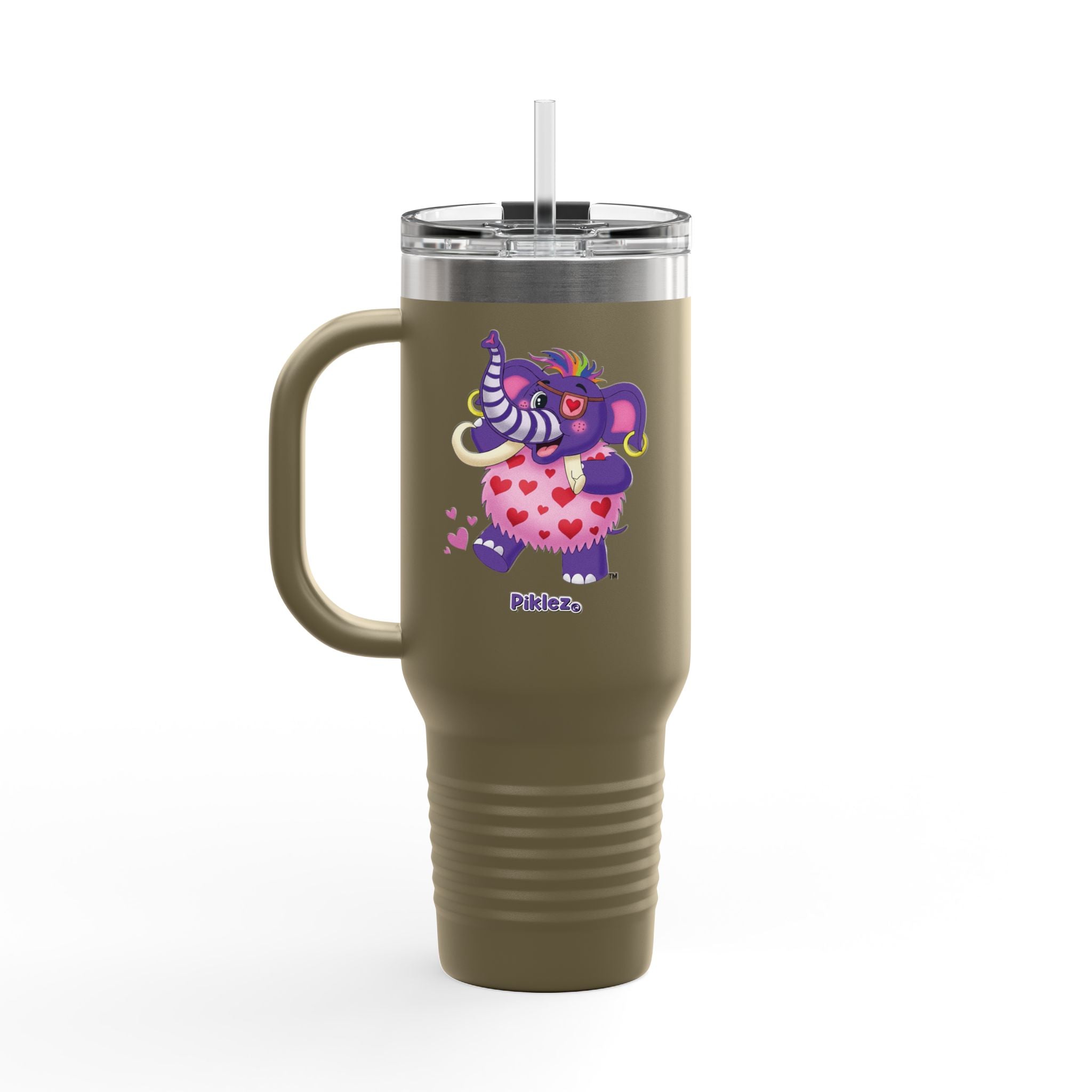 Piklez™ 40oz Insulated Travel Mug – "Full of Love!" Graphic | Smile Universe Collection