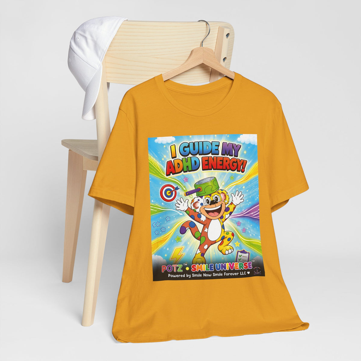 Potz™ Unisex Jersey Short Sleeve Tee – "I Guide My ADHD Energy!" Graphic Tee | Smile Universe Collection