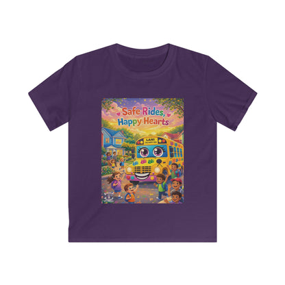 Lani™ Kids Softstyle Tee – "Safe Rides, Happy Hearts" Graphic