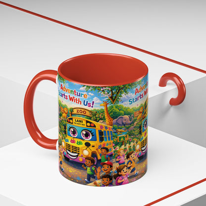 Lani™ Accent Coffee Mug (11oz & 15oz) – "Adventure Starts With Us!" Graphic