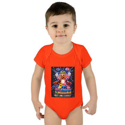 Panz™ Infant Baby Rib Bodysuit – "My Energy is Powerful" Graphic Onesie | Smile Universe Collection