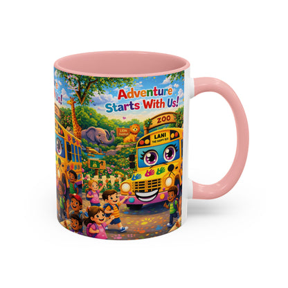 Lani™ Accent Coffee Mug (11oz & 15oz) – "Adventure Starts With Us!" Graphic