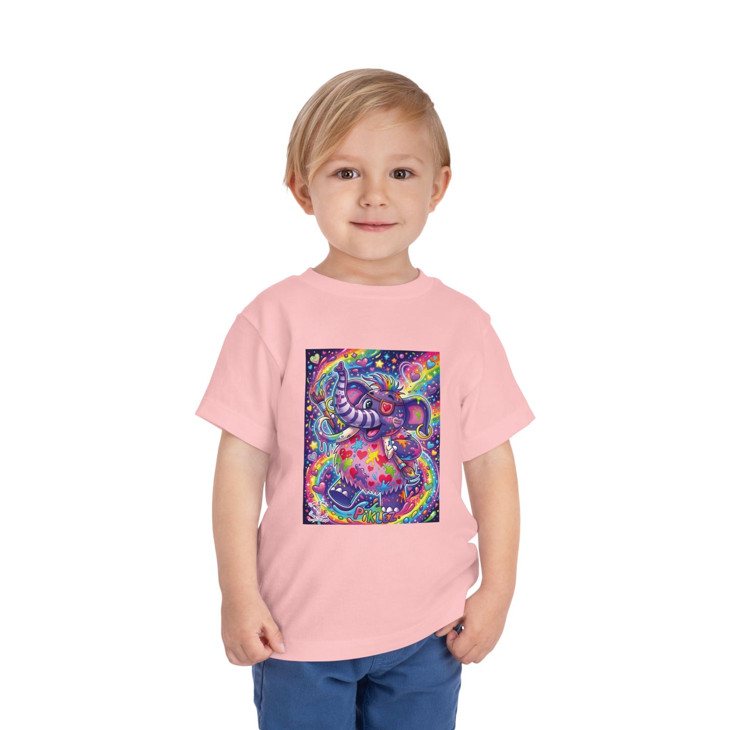 Piklez™ Toddler Short Sleeve Tee – "Magic Paint!" Graphic Shirt | Smile Universe Collection