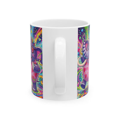 Piklez™ 11oz Ceramic Mug – "Born to Celebrate!" Graphic | Smile Universe Collection
