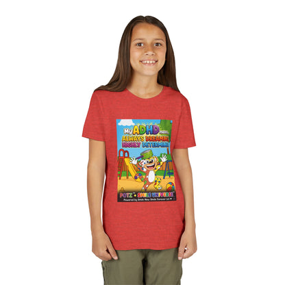 Potz™ Youth Short Sleeve Tee – "My ADHD Means Always Dreaming, Highly Determined" Graphic Tee | Smile Universe Collection