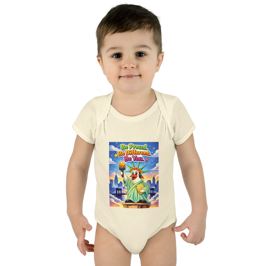 TuBz™ "Be Proud. Be Different. Be You." Infant Bodysuit - Inspirational Baby Onesie