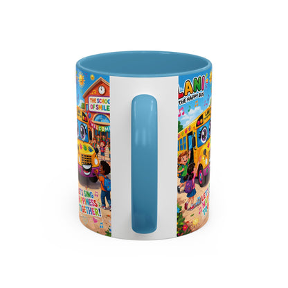 Lani™ Accent Coffee Mug (11oz & 15oz) – "Let's Sing Happiness Together!" Graphic