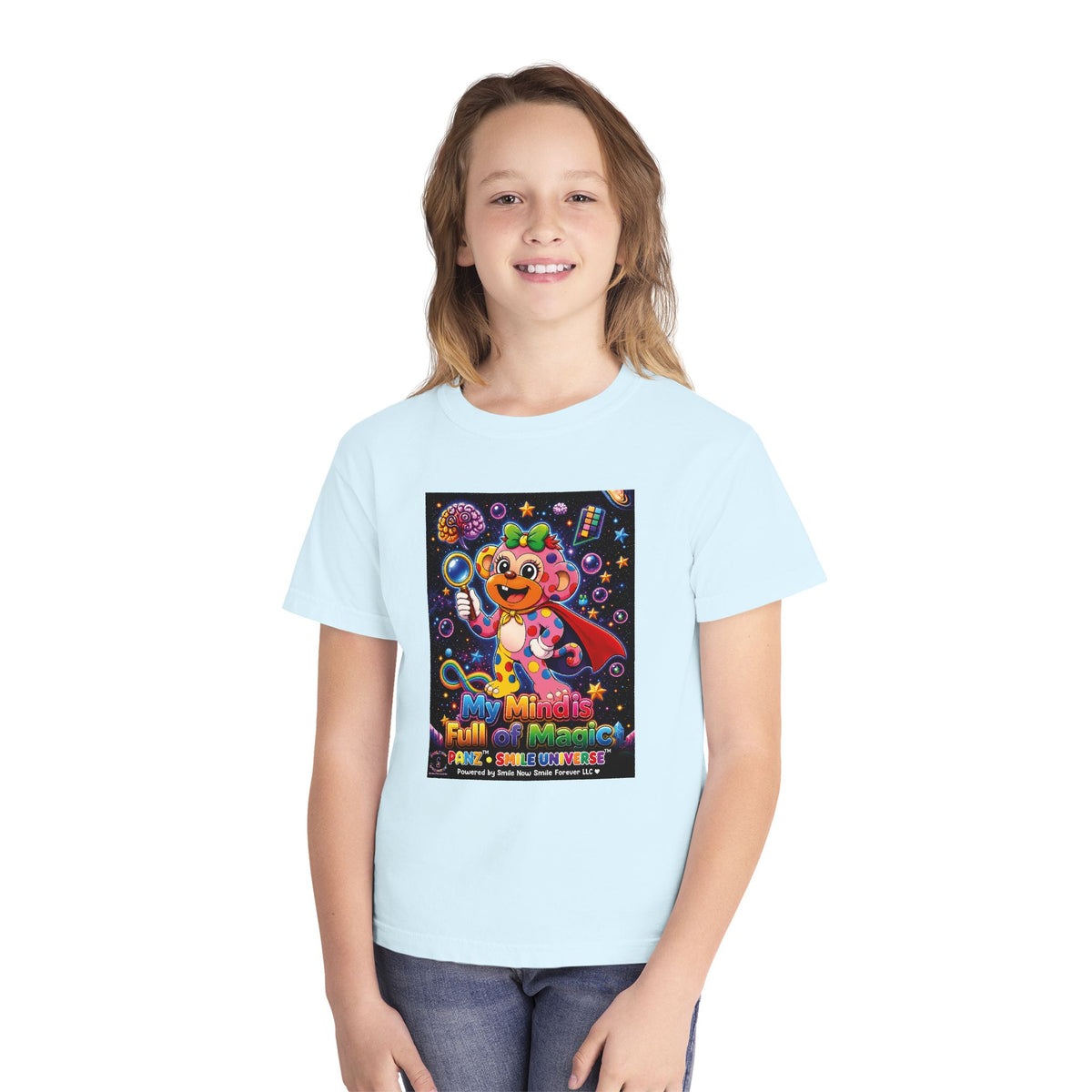 Panz™ Youth Midweight Tee – "My Mind is Full of Magic" Graphic | Smile Universe Collection