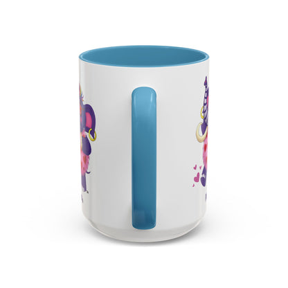 Piklez™ Accent Coffee Mug (11oz & 15oz) – "Full of Love!" Graphic | Smile Universe Collection