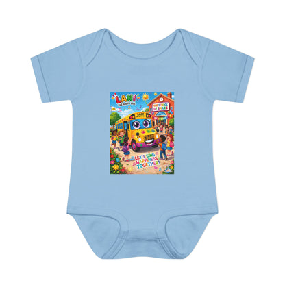 Lani™ Infant Baby Rib Bodysuit – "Let's Sing Happiness Together!" Graphic