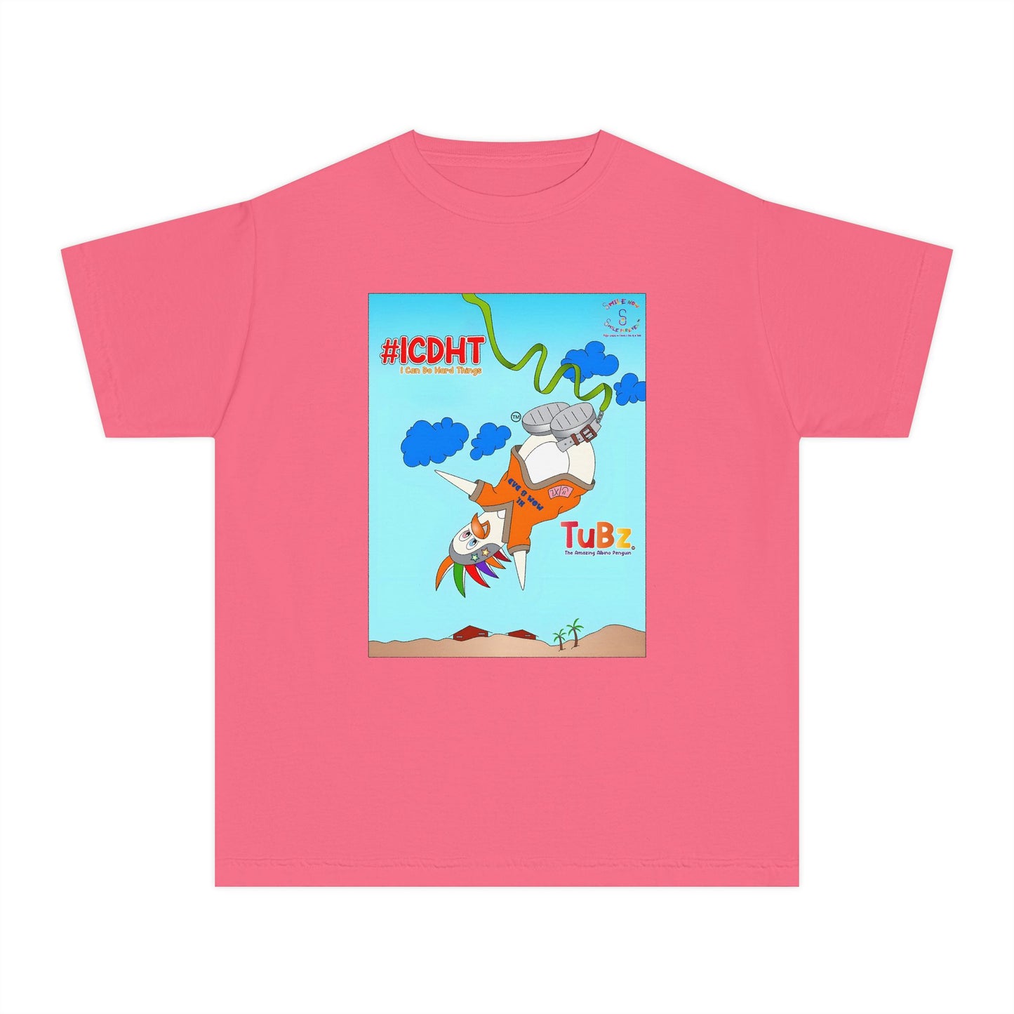 TuBz™ "I Can Do Hard Things" Youth T-Shirt | Youth Midweight Tee- Motivational Kids Graphic Tee