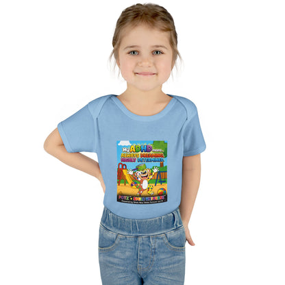 Potz™ Infant Baby Rib Bodysuit – "My ADHD Means Always Dreaming, Highly Determined" Graphic Onesie | Smile Universe Collection