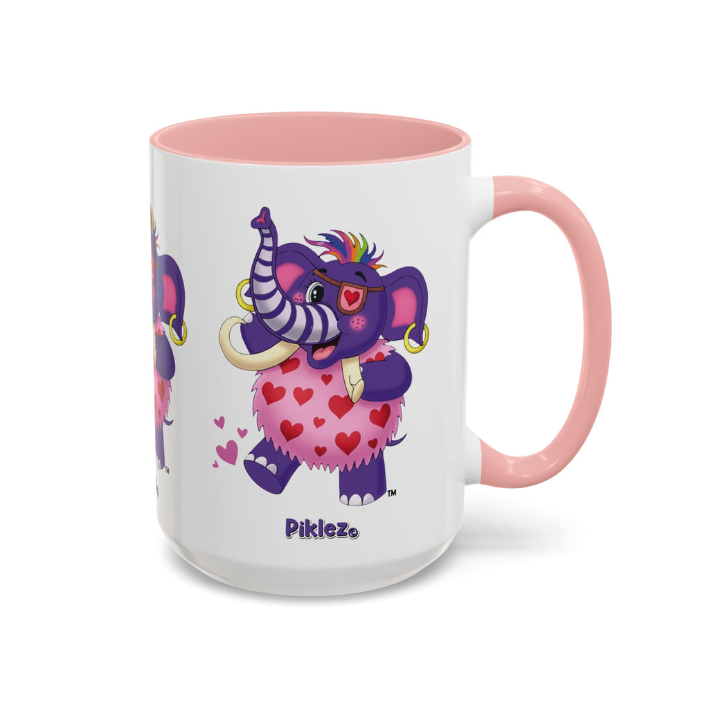 Piklez™ Accent Coffee Mug (11oz & 15oz) – "Full of Love!" Graphic | Smile Universe Collection