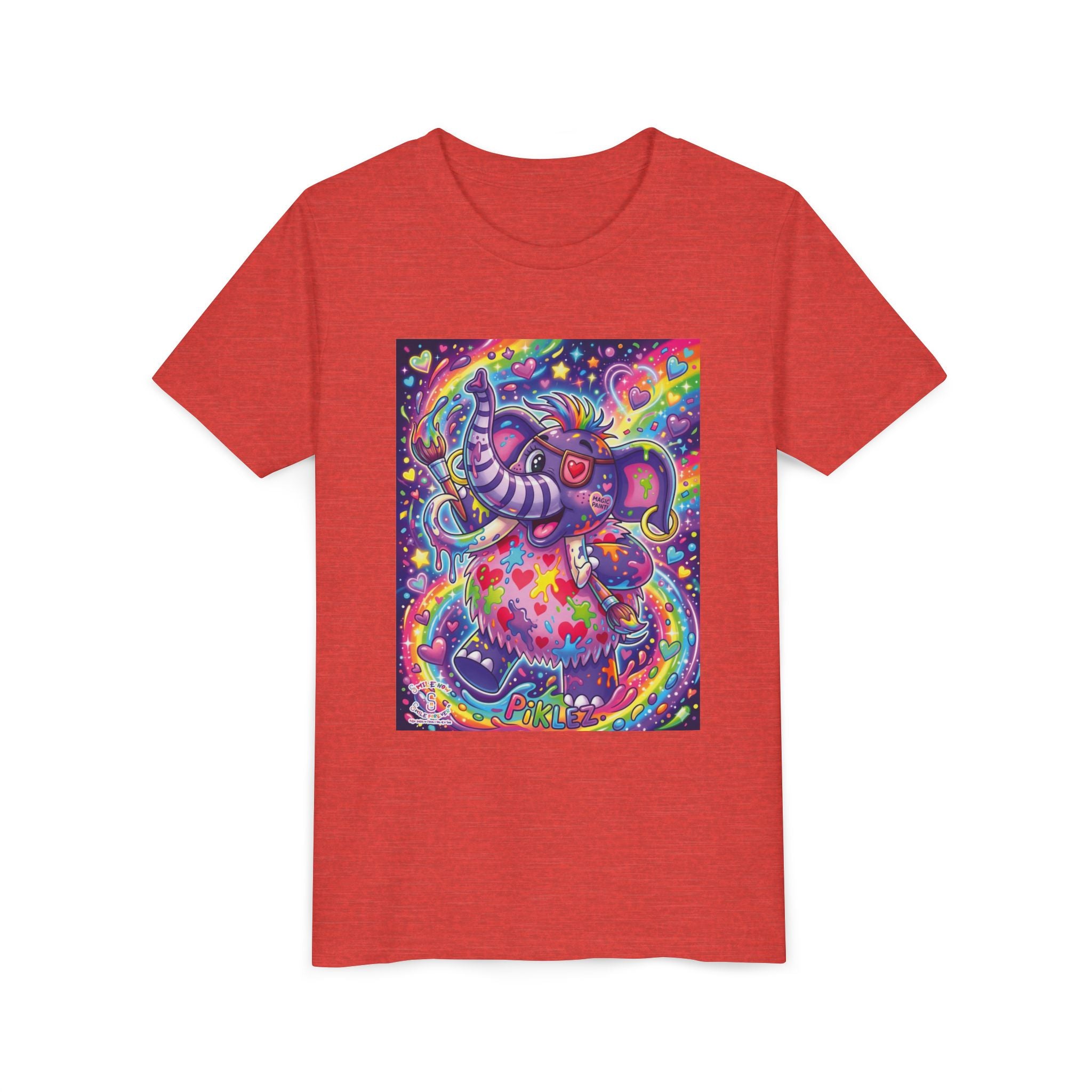 Piklez™ Youth Short Sleeve Tee – "Magic Paint!" Graphic Shirt | Smile Universe Collection