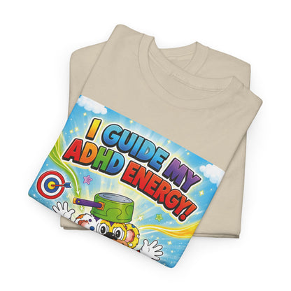 Potz™ Unisex Heavy Cotton™ Tee – "I Guide My ADHD Energy!" Graphic Tee | Smile Universe Collection