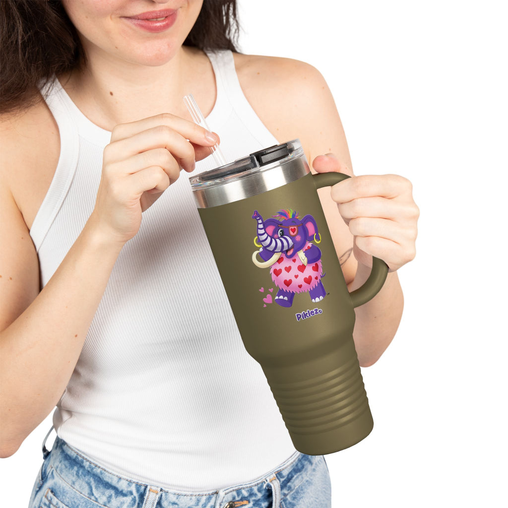 Piklez™ 40oz Insulated Travel Mug – "Full of Love!" Graphic | Smile Universe Collection