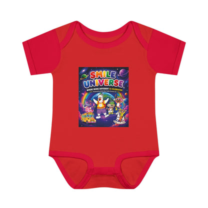 Smile Universe™ Infant Baby Rib Bodysuit – "Where Being Different is CELEBRATED!" Graphic