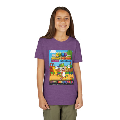 Potz™ Youth Short Sleeve Tee – "My ADHD Means Always Dreaming, Highly Determined" Graphic Tee | Smile Universe Collection