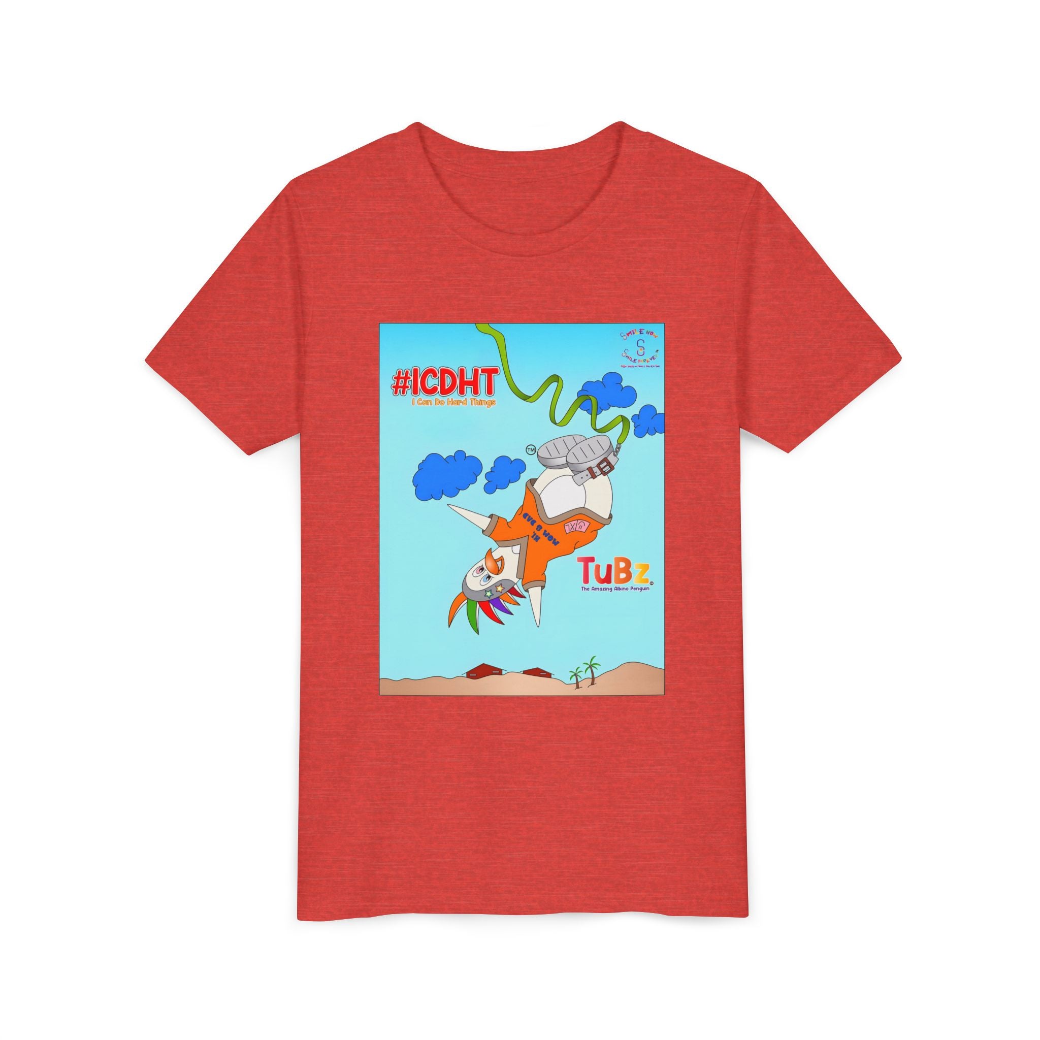 TuBz™ "I Can Do Hard Things" Youth T-Shirt | Youth Short Sleeve Tee - Motivational Kids Graphic Tee