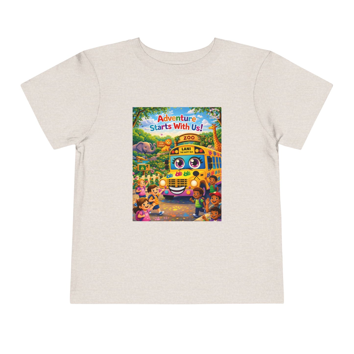 Lani™ Toddler Short Sleeve Tee – "Adventure Starts With Us!" Graphic